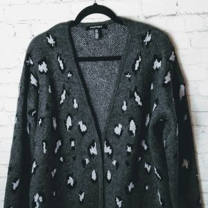 Women's long open front sweater